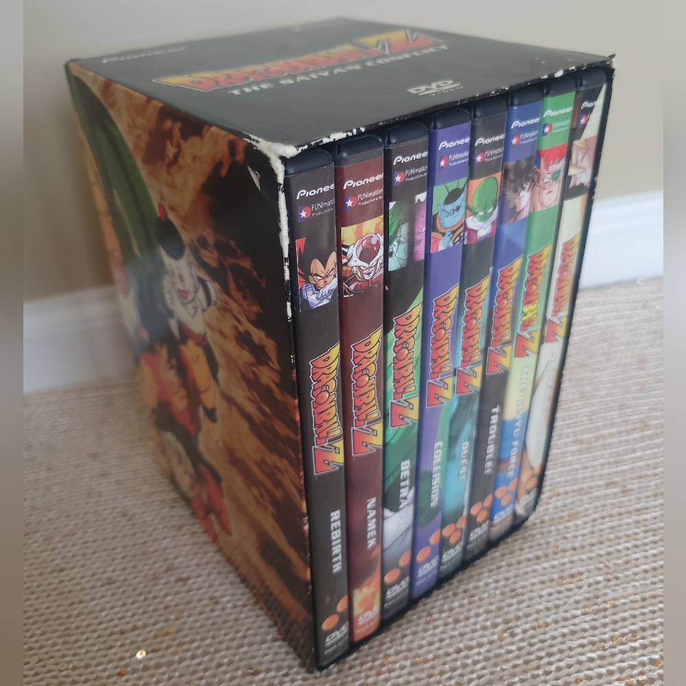 Vintage Dragon Ball Z The Saiyan Conflict Saga Box Set DVD 1999 8-Disc Pioneer